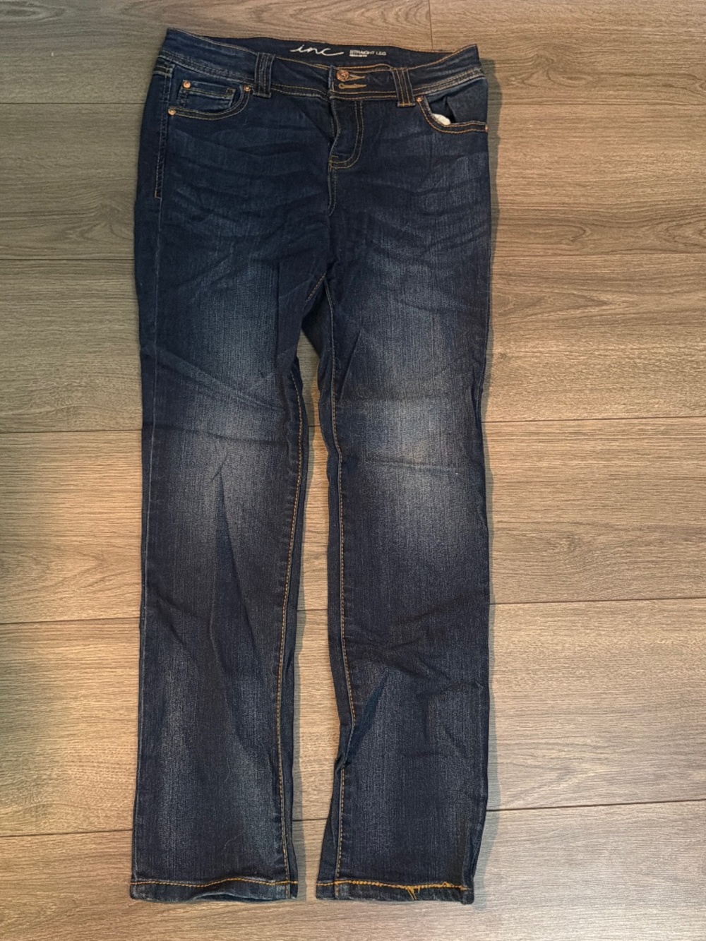 Women/juniors Straight leg dark jeans